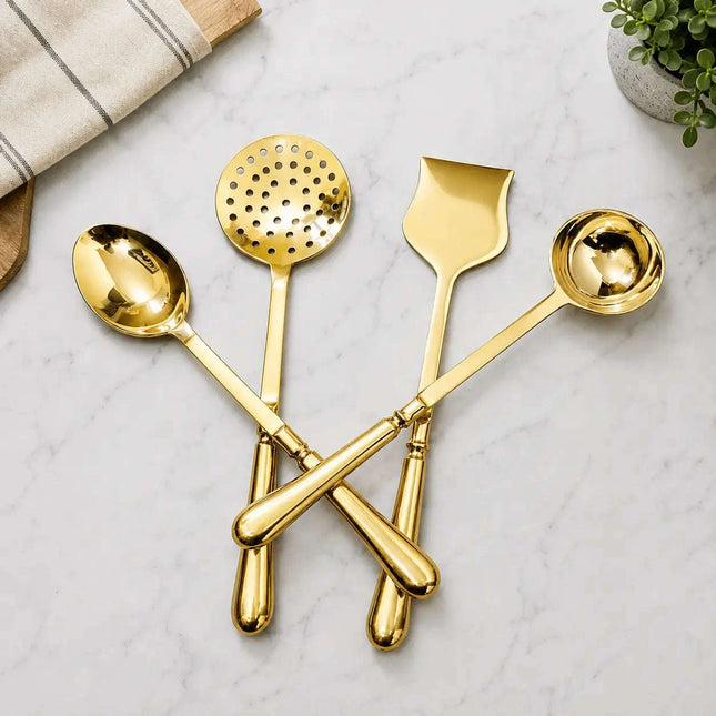 Brass Cooking Kitchen Ladles set (13.5 Inch)