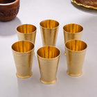 Brass Hammered Glass pair