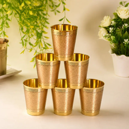 Brass Handcrafted Glass Pair