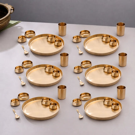 Brass Matt Thali/Dinner Set (2 Kg)