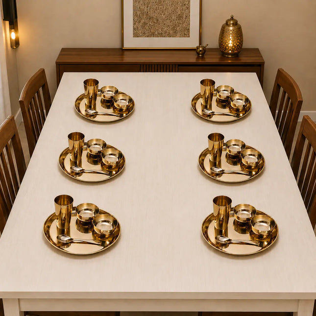 Pure Kansa/Bronze Thali/Dinner Set (1.6 Kg)