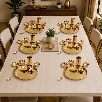 Pure Kansa/Bronze Thali/Dinner Set (1.9 Kg)