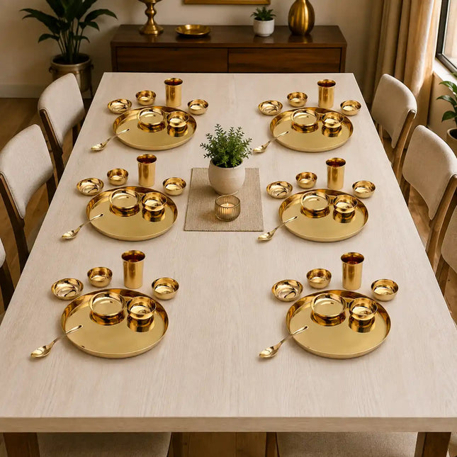 Pure Kansa/Bronze Thali/Dinner Set (1.9 Kg)