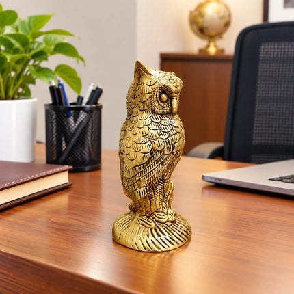 Brass Standing Owl Figurine (5 Inch)