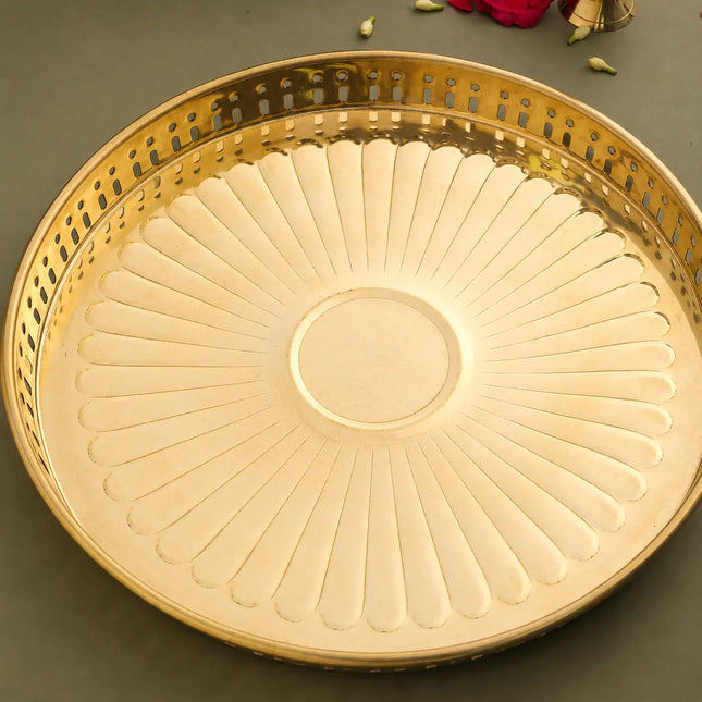 Brass Round Tray / Platter (11 Inch)