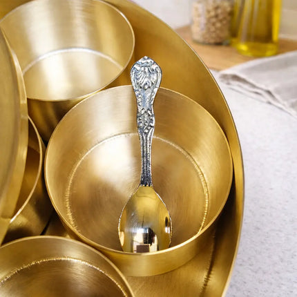 Brass Matt Finish Masala Daani / Spice Box (2.5 Inch)