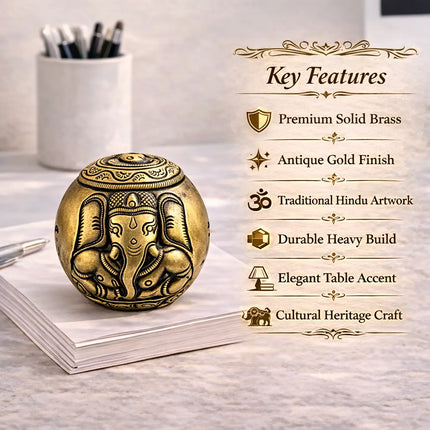 Brass Circular Paper Weight (3 Inch)