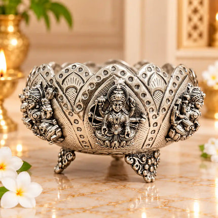 Brass Ashtalakshmi Louts Urli Bowl (3 Inch)