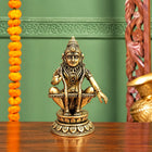Brass Lord Ayyappa Idol (4 Inch)