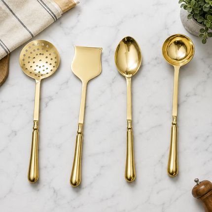 Brass Cooking Kitchen Ladles set (13.5 Inch)