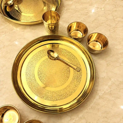 Brass Luxury Dinner Serving Set