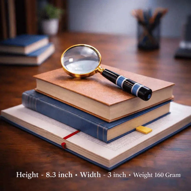 Brass Magnifying Glass With Wooden Handle