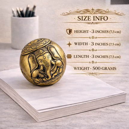 Brass Circular Paper Weight (3 Inch)