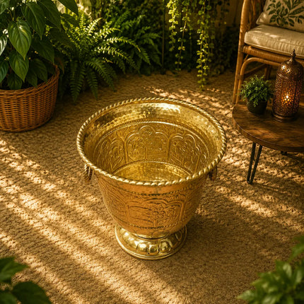 Brass Bucket Planter Pot