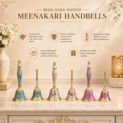 Brass Hand Painted Meenakari Handbell