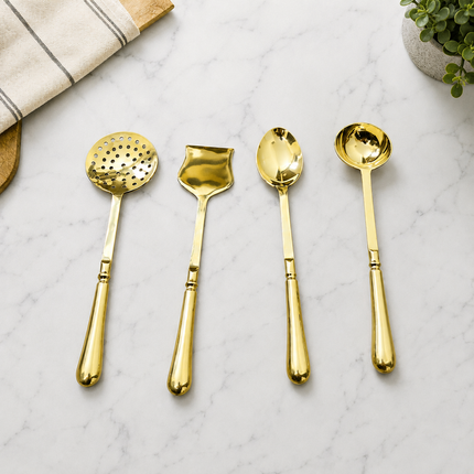 Brass Cooking Kitchen Ladles set (13.5 Inch)