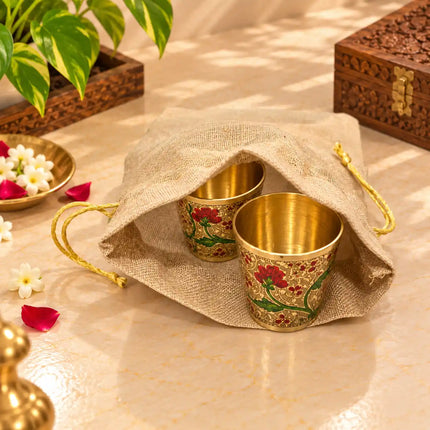 Brass Pooja Potli Gift Hamper: Bulk Corporate Gifting
