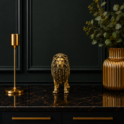 Brass Lightweight Lion Statue (3 Inch)