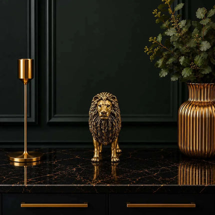 Brass Lightweight Lion Statue (3 Inch)