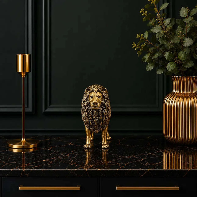 Brass Lightweight Lion Statue (3 Inch)