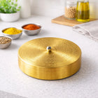 Brass Matt Finish Masala Daani / Spice Box (2.5 Inch)
