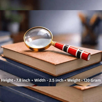 Brass Magnifying Glass With Wooden Handle