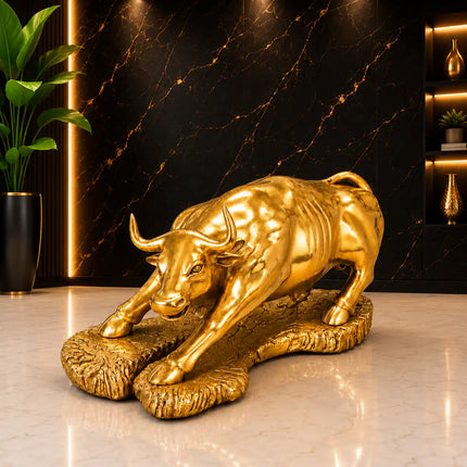 Brass Decorative Bull Statue (15 Inch)