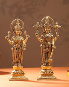 Brass Standing Vishnu Lakshmi Set (10.5 Inch)