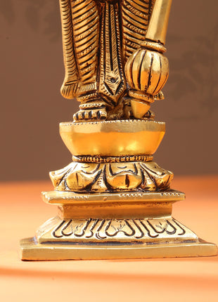 Brass Standing Vishnu Lakshmi Set (10.5 Inch)