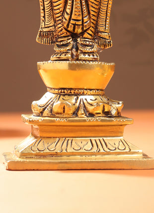 Brass Standing Vishnu Lakshmi Set (10.5 Inch)