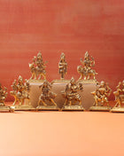 Brass Navdurga Idols Set (4.8 Inch)