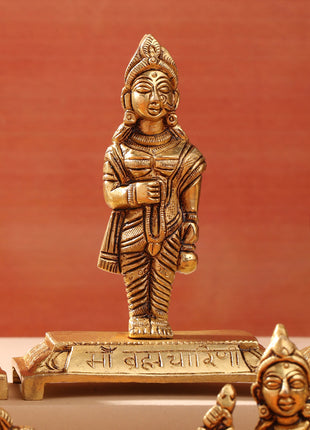 Brass Navdurga Idols Set (4.8 Inch)