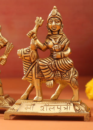 Brass Navdurga Idols Set (4.8 Inch)