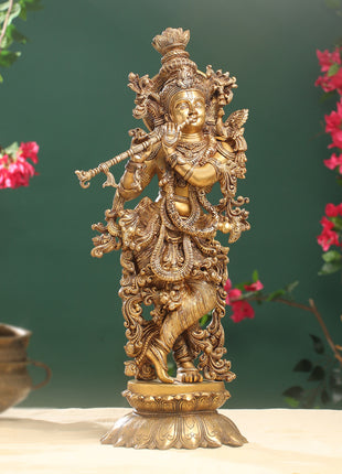 Brass Lord krishna Statue (26.5 Inch)