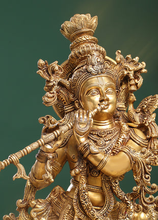 Brass Lord krishna Statue (26.5 Inch)