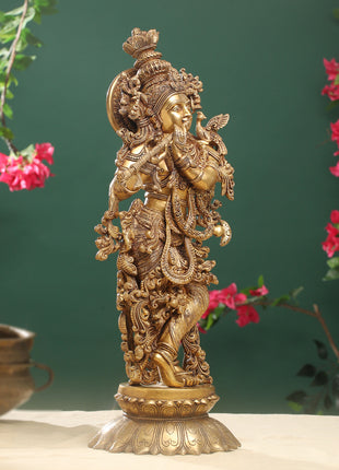 Brass Lord krishna Statue (26.5 Inch)