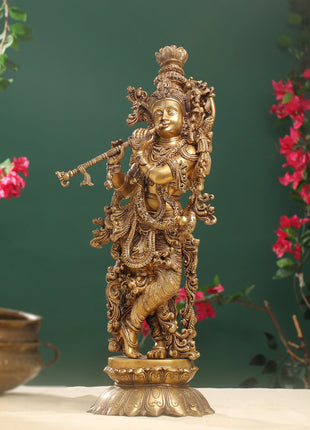 Brass Lord krishna Statue (26.5 Inch)