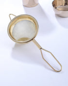 Brass Tea Strainer with Handle | Traditional Fine Mesh Brass Chalni for Kitchen & Pooja Use (9.5 Inch)