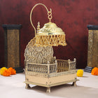 Handcrafted Brass Singhasan with Dome for Laddu Gopal (19 Inch)