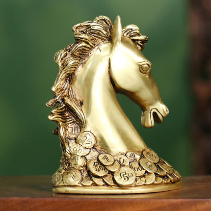 Brass Horse Head (7 Inch)