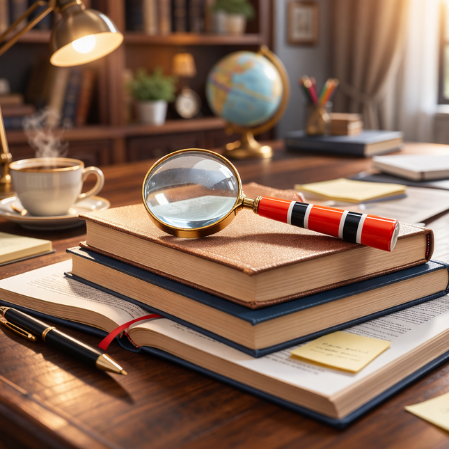 Brass Magnifying Glass With Wooden Handle