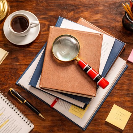Brass Magnifying Glass With Wooden Handle