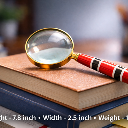 Brass Magnifying Glass With Wooden Handle