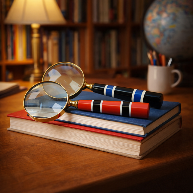 Brass Magnifying Glass With Wooden Handle