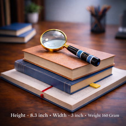 Brass Magnifying Glass With Wooden Handle