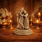 Brass Lightweight Standing Radha Krishna Idol