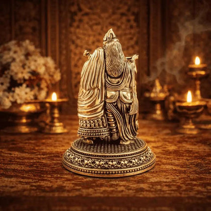 Brass Lightweight Standing Radha Krishna Idol
