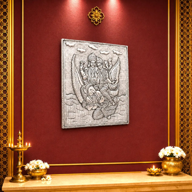 Garuda Silver Plated Copper Wall Hanging