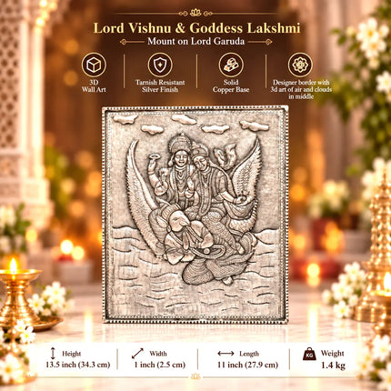 Garuda Silver Plated Copper Wall Hanging