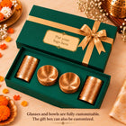 Brass Luxury Gift Hamper with Glasses & Bowls